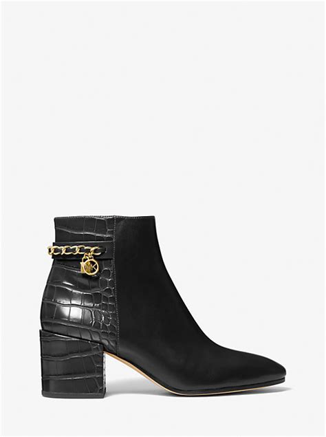 michael michael kors elsa leather ankle boot|leather ankle boots.